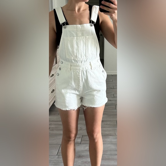 Pink Lily Denim - Pink Lily XS White Denim Overalls